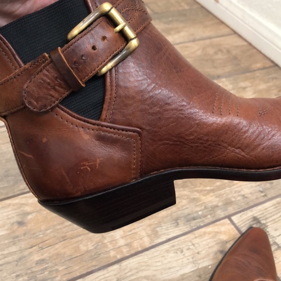 Cole Haan Country Vintage Leather Western Chelsea Ankle Boots - Picture 4 of 7